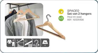 BricoPlanit Spaceo set van 2 hangers aanbieding