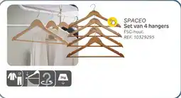 BricoPlanit Spaceo set van 4 hangers aanbieding