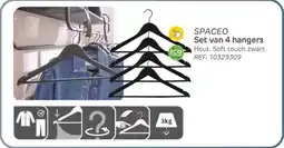 BricoPlanit Spaceo set van 4 hangers aanbieding