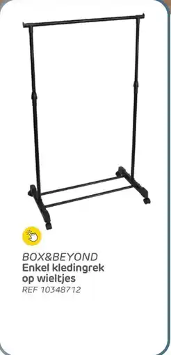 BricoPlanit Box&beyond enkel kledingrek op wieltjes aanbieding