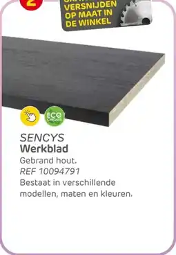 BricoPlanit Sencys werkblad aanbieding