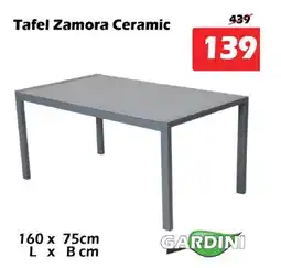 iTEK Tafel Zamora Ceramic aanbieding