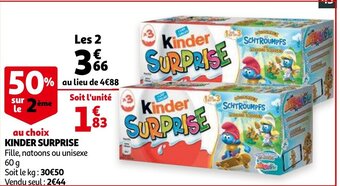 Auchan Kinder surprise aanbieding