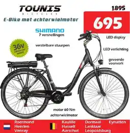 iTEK Tounis bicycles E-bike met achterwielmotor aanbieding