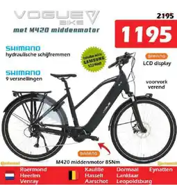 iTEK Vogue bike met M420 middenmotor aanbieding