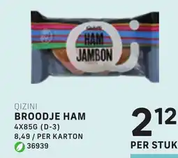 Bidfood Qizini broodje ham aanbieding