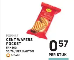 Bidfood Poppies cent wafers pocket aanbieding