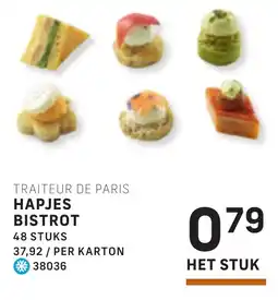 Bidfood Traiteur de paris hapjes bistrot aanbieding