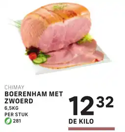 Bidfood Chimay boerenham met zwoerd aanbieding
