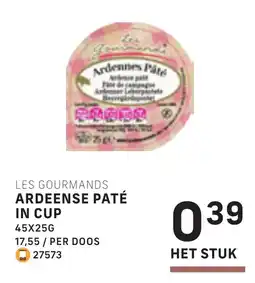 Bidfood Les gourmands ardeense paté in cup aanbieding