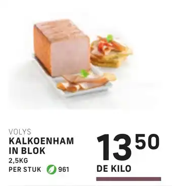 Bidfood Volys kalkoenham in blok aanbieding
