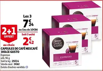 Auchan Capsules de cafe nescafe dolce gusto aanbieding