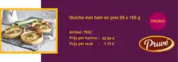 Bidfood Quiche met ham en prei aanbieding