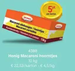 Bidfood Honig Macaroni hoorntjes aanbieding