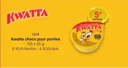 Bidfood Kwatta choco puur porties aanbieding