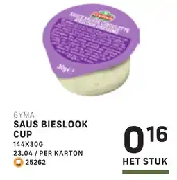 Bidfood Gyma saus bieslook cup aanbieding