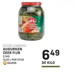 Bidfood Devos lemmens augurken zeer fijn aanbieding