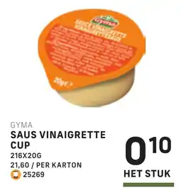 Bidfood Gyma saus vinaigrette cup aanbieding