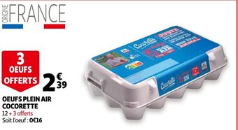 Auchan Oeufs plein air cocorette aanbieding