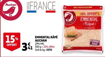 Auchan Emmental rape aanbieding