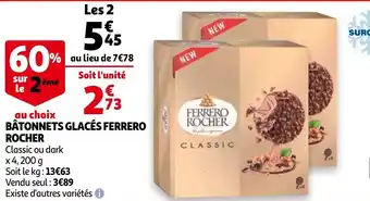 Auchan Batonnets glaces ferrero rocher aanbieding