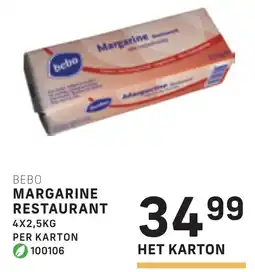 Bidfood Bebo margarine restaurant aanbieding