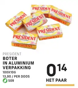 Bidfood President Boter in Aluminium VerpakkiIN ALUMINIUM VERPAKKING aanbieding