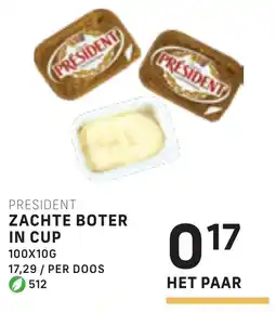 Bidfood President Zachte Boter in Cup aanbieding