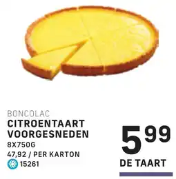 Bidfood Boncolac citroentaart voorgesneden aanbieding