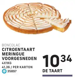 Bidfood Boncolac Citroentaart Meringue Voorgesneden aanbieding