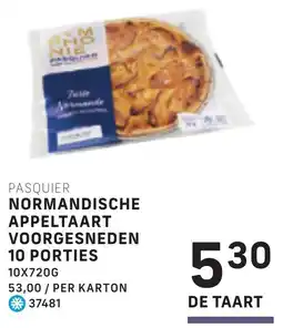Bidfood Pasquier Normandische Appeltaart Voorgesneden 10 Porties aanbieding