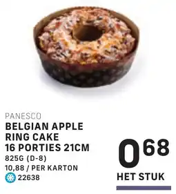 Bidfood Panesco Belgian Apple Ring Cake 16 porties 21 cm aanbieding
