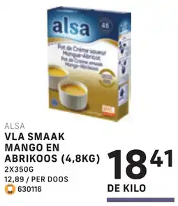 Bidfood Alsa vla smaak mango en abrikoos aanbieding