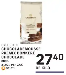 Bidfood Callebaut chocolademousse premix donkere chocolade aanbieding