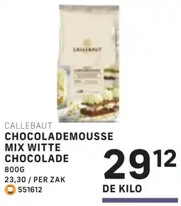 Bidfood Callebaut chocolademousse mix witte chocolade aanbieding