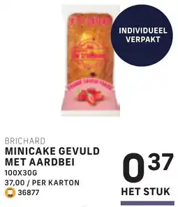 Bidfood Brichard Minicake Gevuld Met Aardbei aanbieding