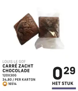 Bidfood Louis le gof carré zacht chocolade aanbieding