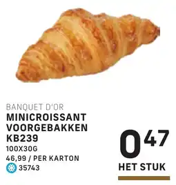 Bidfood Banquet d'or minicroissant voorgebakken KB239 aanbieding