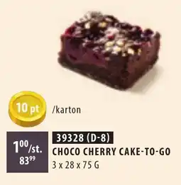 Bidfood Choco Cherry Cake-To-Go aanbieding
