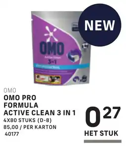 Bidfood Omo Pro Formula active clean 3-in-1 aanbieding