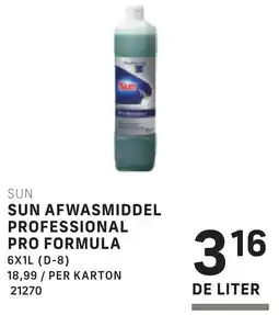 Bidfood Sun Afwasmiddel Professional Pro Formula aanbieding