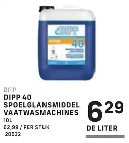 Bidfood Dipp 40 spoelglansmiddel vaatwasmachines aanbieding