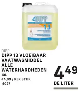 Bidfood Dipp 13 vloeibaar vaatwasmiddel alle waterhardheden aanbieding