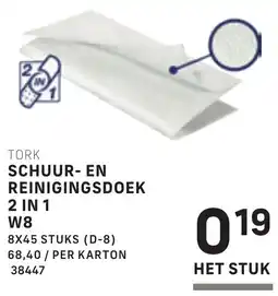 Bidfood Tork Schuur en Reinigingsdoek 2-in-1 W8 aanbieding