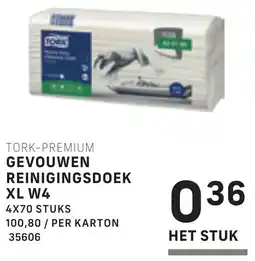 Bidfood Tork Premium Gevouwen Reinigingsdoek XL W4 aanbieding