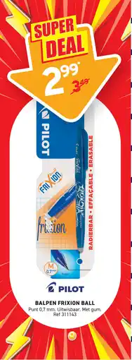 Trafic Pilot balpen frixion ball aanbieding