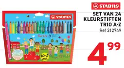 Trafic Stabilo Kleurstiften Trio A-Z aanbieding