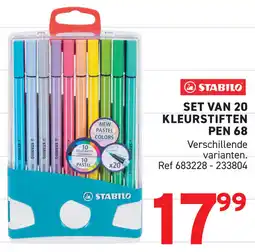 Trafic Stabilo Kleurstiften Pen 68 aanbieding