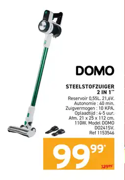 Trafic Domo steelstofzuiger 2 in 1 aanbieding