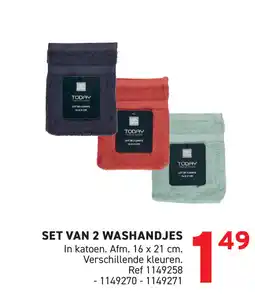 Trafic Set van 2 washandjes aanbieding